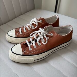 Converse Chuck Taylor Brown Low-Top Sneakers with White Laces